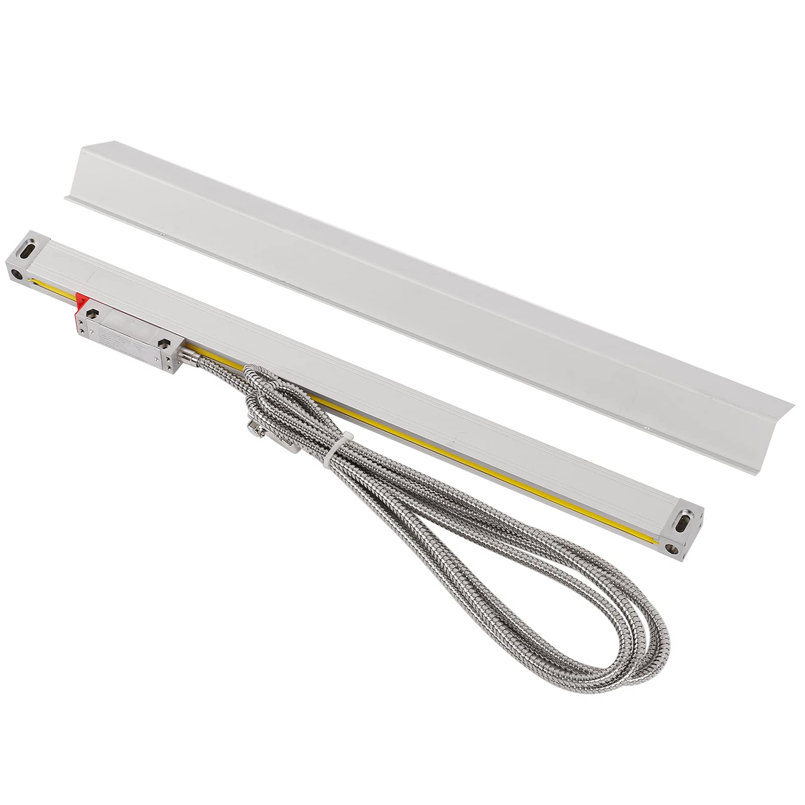 Encoder a Righello Lineare, Encoder a Scala Lineare Sensore a Righello a Reticolo Ad Alta Precisione da 5μm per Tornio DC5V con Cavo Parti di Movimento Lineare, Righelli (450)
