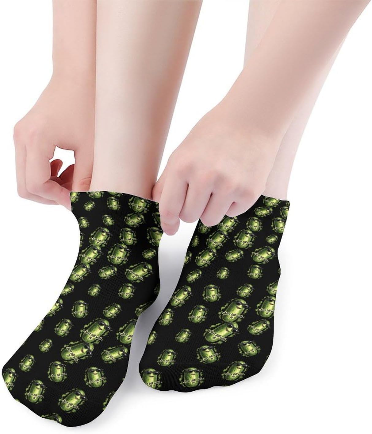 Funny Pickle Just Dill with It 5 Pairs Low Cut Ankle Socks Casual Liner Sock No Show Invisible Socks for Men Women