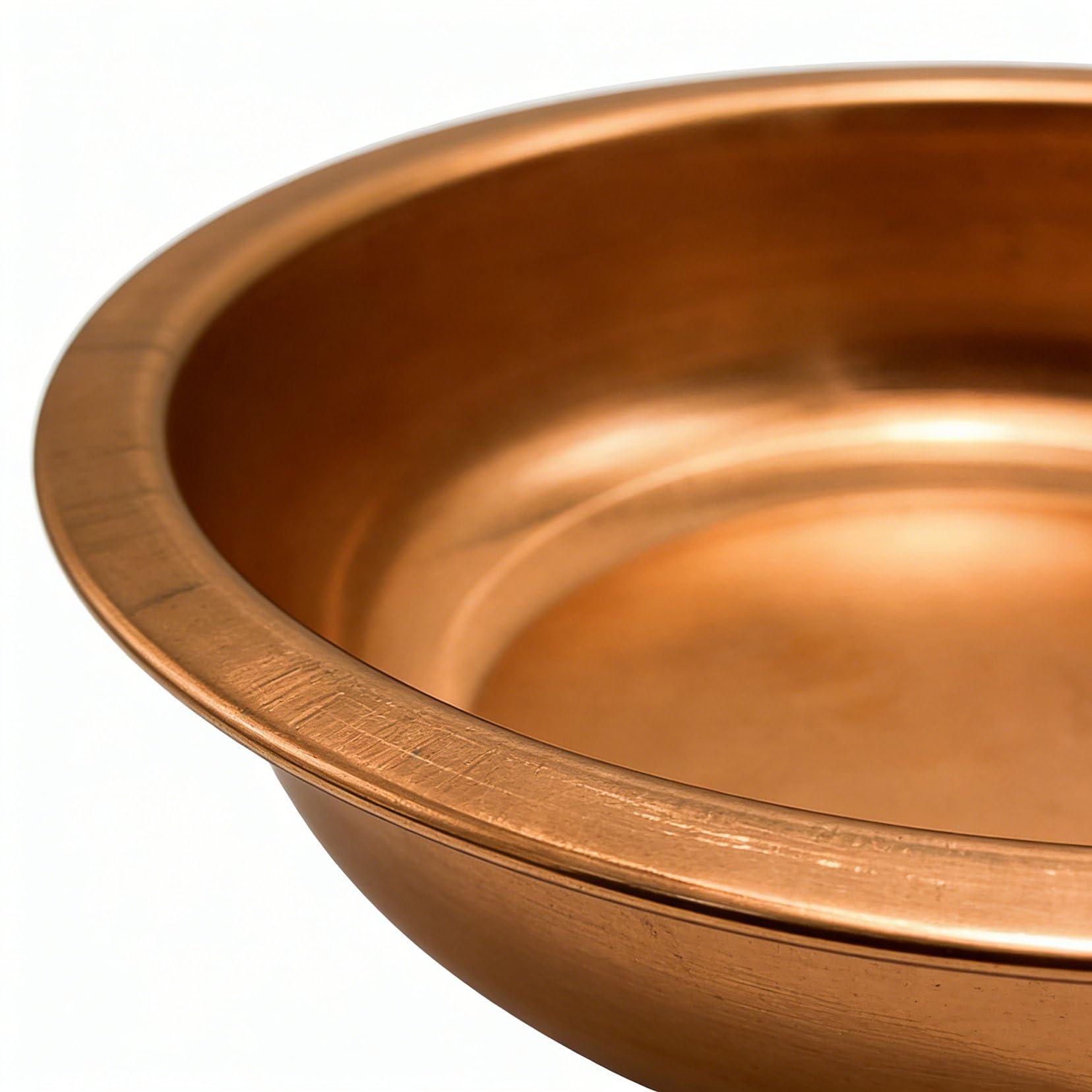 Pileta de cobre puro engrosada dorada, pileta de cocina redonda y grande, pileta de lavado para artículos y regalos de boda, cuenco multiusos para lavar los platos en el hogar 40cm