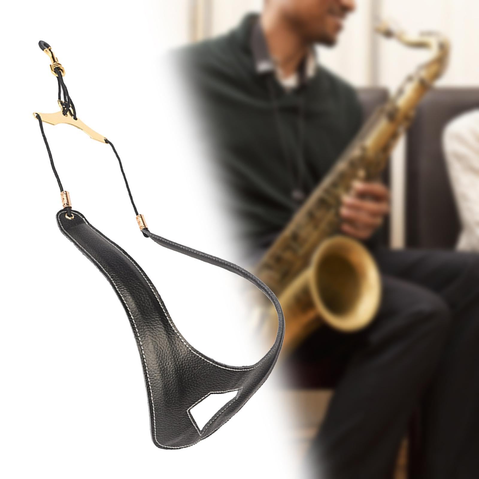 Harnais d'épaule pour saxophone, harnais de saxophone réglable, sangle d'épaule pour saxophone alto ténor baryton soprano, Noir