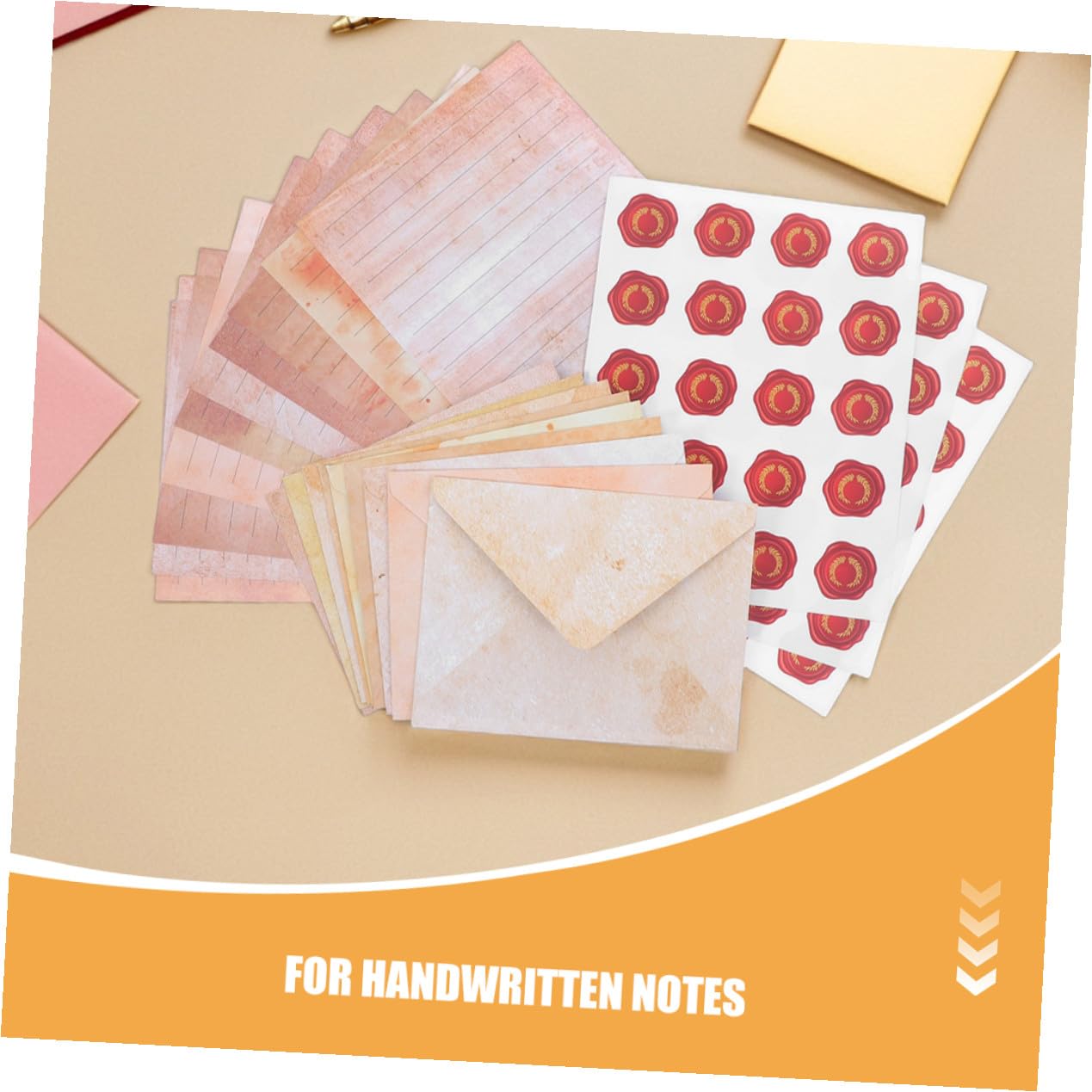 Vintage Briefpapier Satz mit 100 Satz Papier Umschlägen