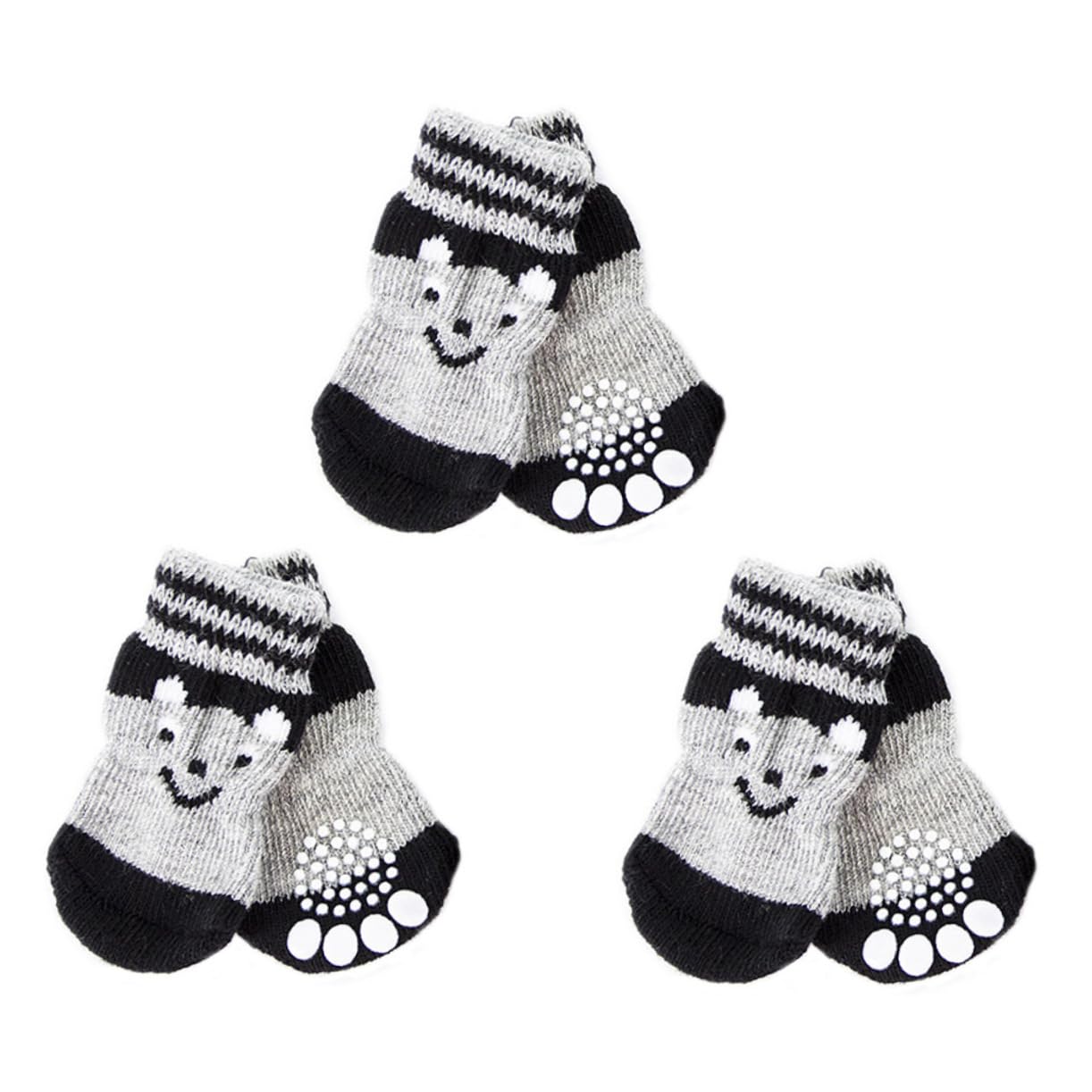 CIYODO 3Pairs Slip Dog Socks for Small Dogs Paw Protectors for Indoor Use for Puppy Comfort and Safety