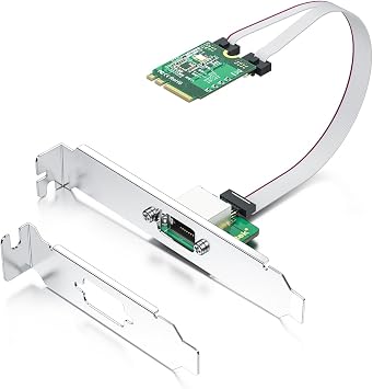 M.2 A + E Key 2.5G Gigabit Ethernet Network Card ، طول الكابل 18 سم