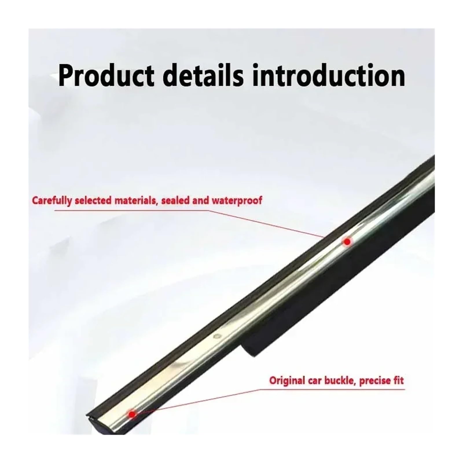 Modanatura per finestrini auto compatibile con Toyota Avalon XX50 2019 ~ 2023, strisce adesive sigillate in vetro antipioggia e intemperie (placcatura 4 pezzi)