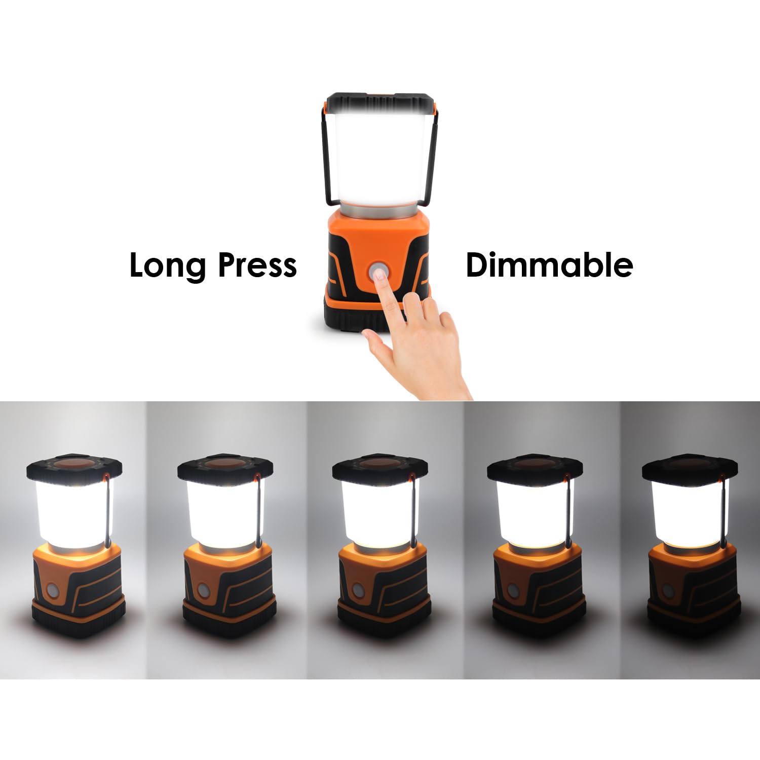 Lámpara LED de camping superbrillante de 1500 lúmenes, 4 modos de luz, reflector regulable, lámpara de emergencia alimentada por baterías, adecuada para excursiones nocturnas, tienda de campaña