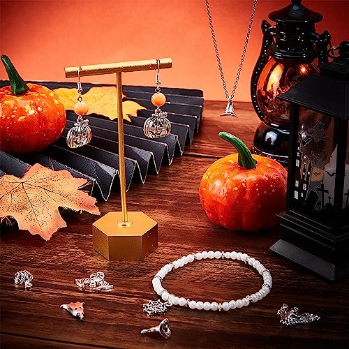 SUNNYCLUE 1 Box 72Pcs 12 Style Skull Charms Pumpkin Charm Bulk Halloween Skeleton Bone Spider Hat Magic Gothic Charm for Jewelry Making Charms DIY Earrings Bracelet Necklace Craft Treat or Trick Gift - Image 4