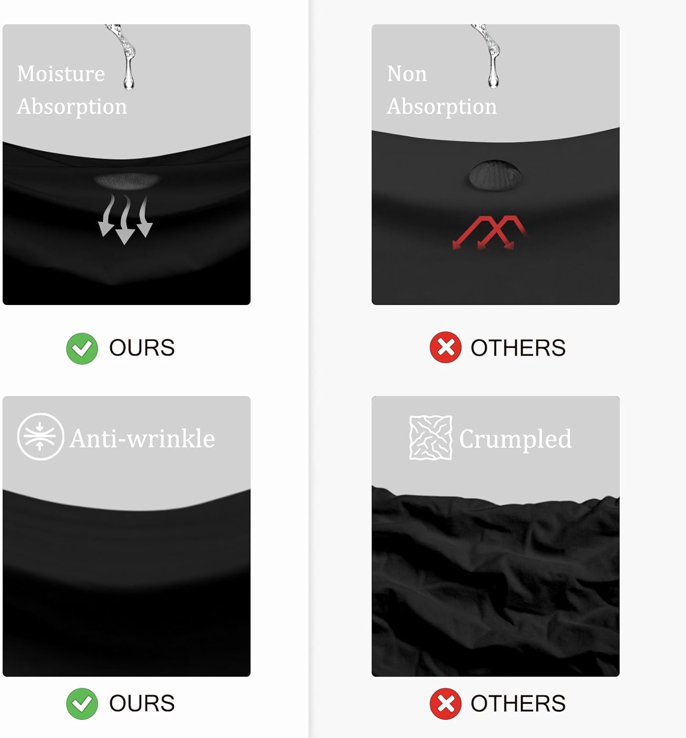 L-6XL Womens Plus Size Tops Long Sleeve Crew Neck T Shirts Anti-Wrinkle Soft Lightweight Oversized Basic Tunics - Image 6