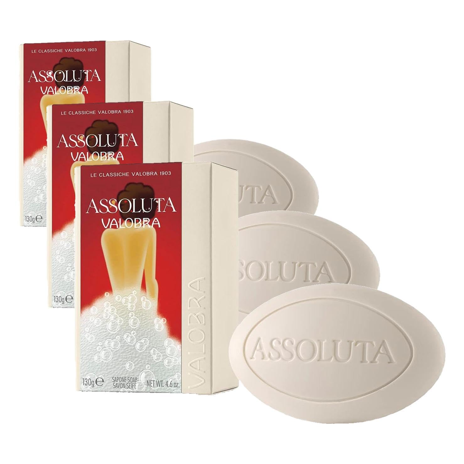 Valobra Assoluta 130 Gram - Sabun (3 paketi)