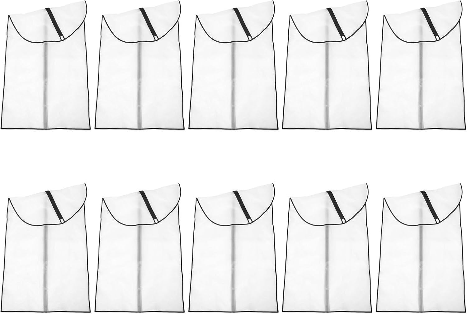 Beaupretty 10pcs Reusable Peva Garment Cover Bag for Shirts and Coats, Protective Clothes Storage Suit Cover with Design and Black Border, for Wardrobe and Home Use, 60x120cm