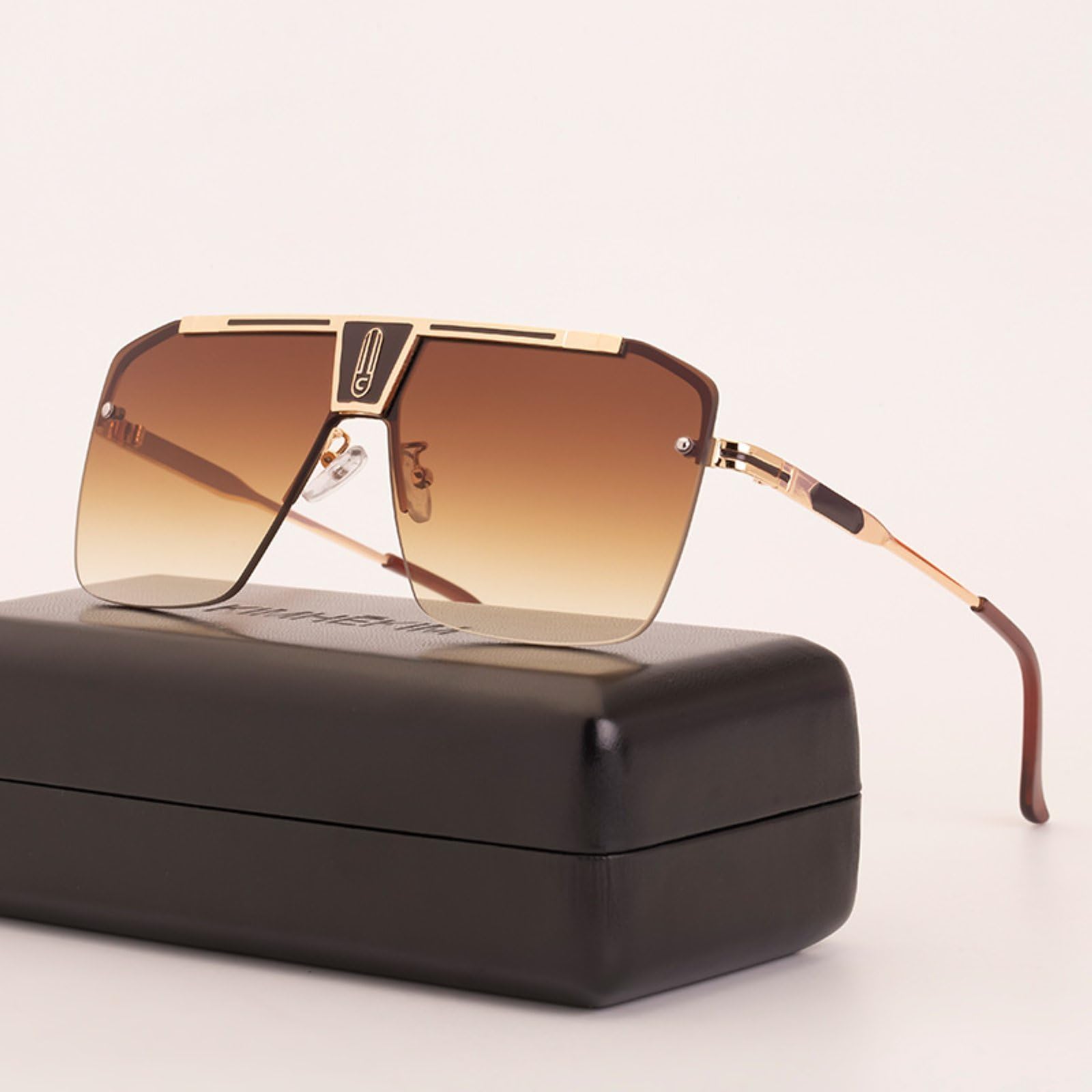 Leichte Retro-Sonnenbrille Für Männer Sonnenbrille Mit Nasenpolster Aus Kunststoff Autofahren Angeln Golfen Strandsonnenbrille