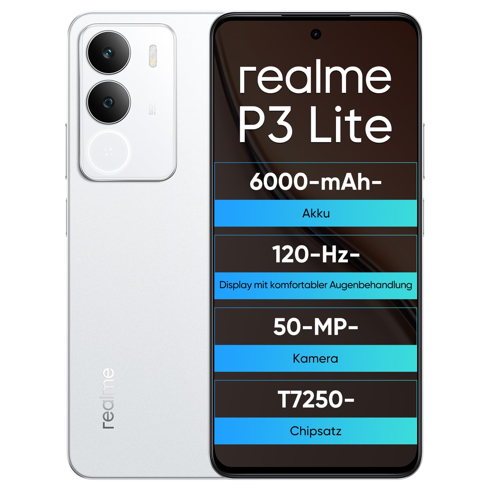 realme p3 lite Smartphone, 8+256 GB, HD+ Display 6,67