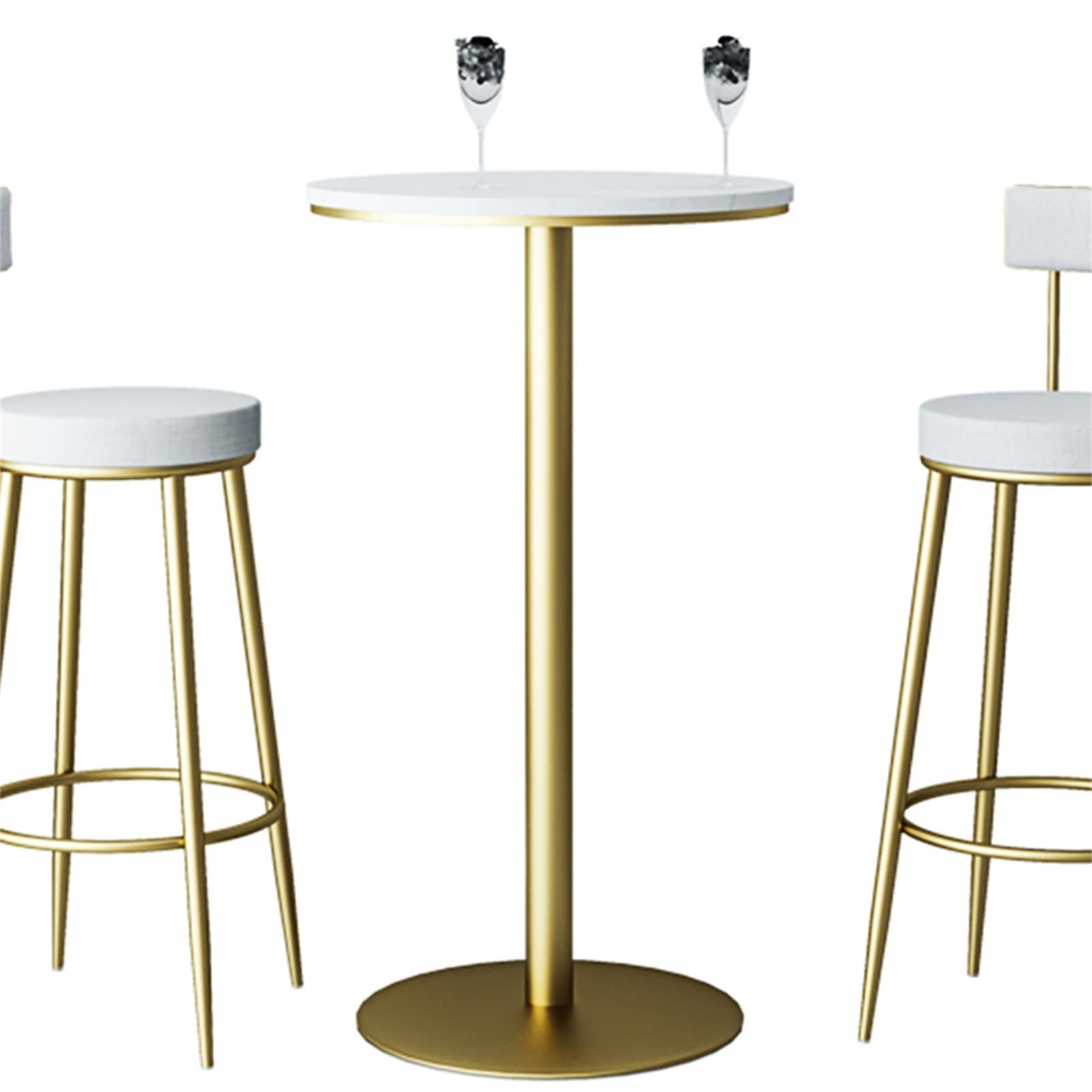 High Bar Table Bistro Table Classic Bistro Pub Furniture- Round/Square Bistro Tables Bar Counter 21.6 inch Countertop, Suitable for Cocktail Bar, Restaurant, Tavern