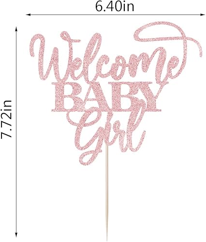 Miniatura 9 de Decoración de bienvenida para tartas de bebé niña, baby shower, baby shower, show de género recién nacido, decoración de fiesta de feliz cumpleaños