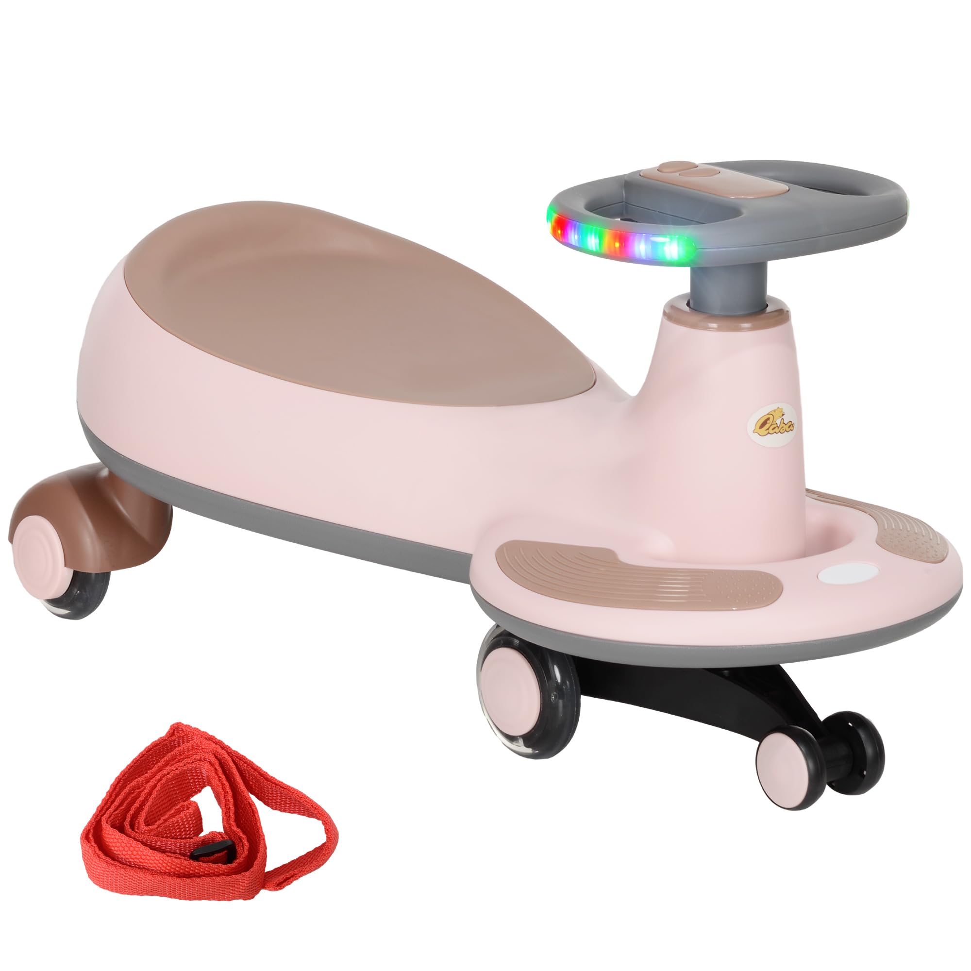 Qaba Wiggle Swing Car for Toddlers No Batteries Parent Traction
