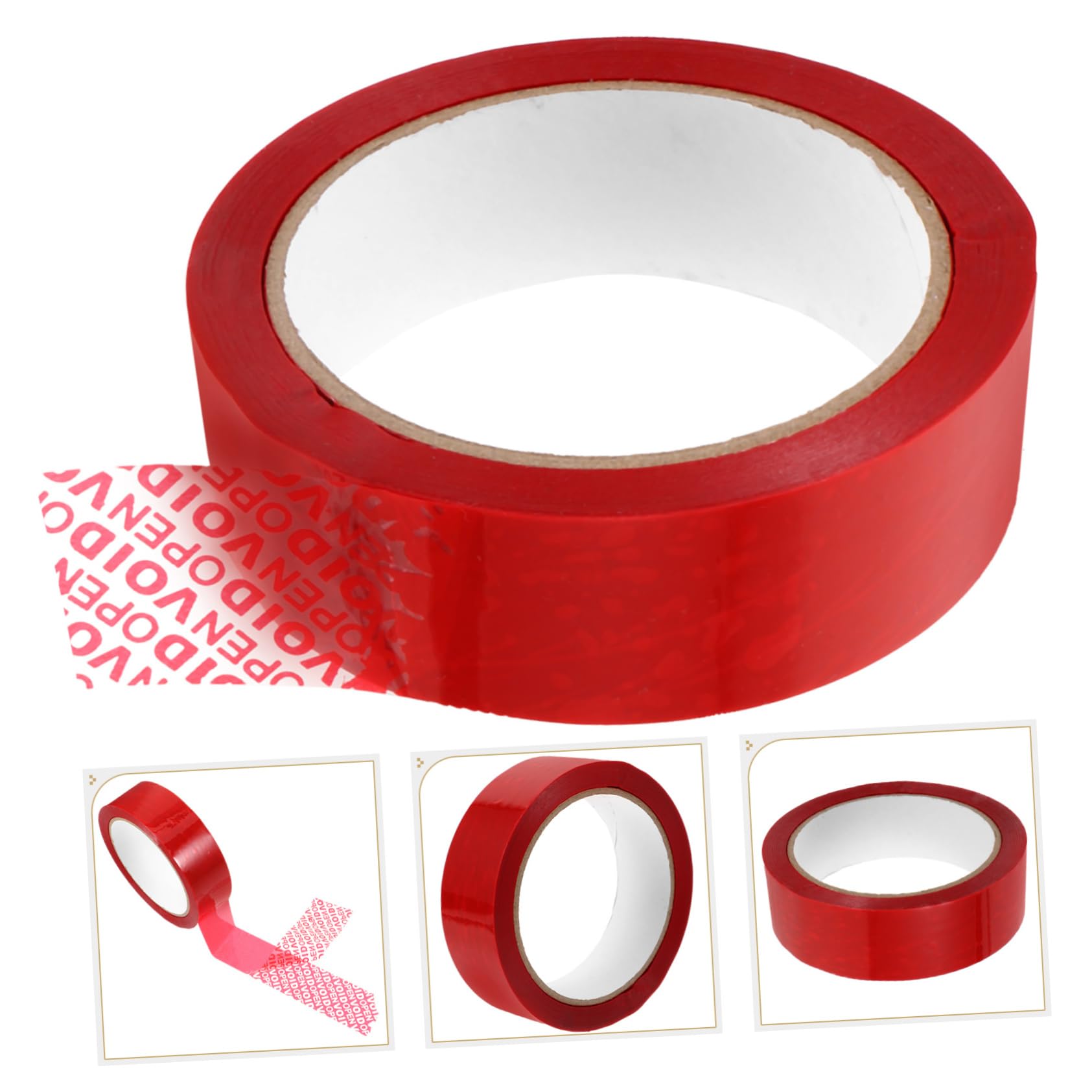 DOITOOL 5 Rollen Tamper Evident Tape Sicherheitsverpackungsklebeband in Rot und Weiß für Effektiven Diebstahlschutz und Manipulationssicherheit für Vielfältige Verpackungsbedürfnisse