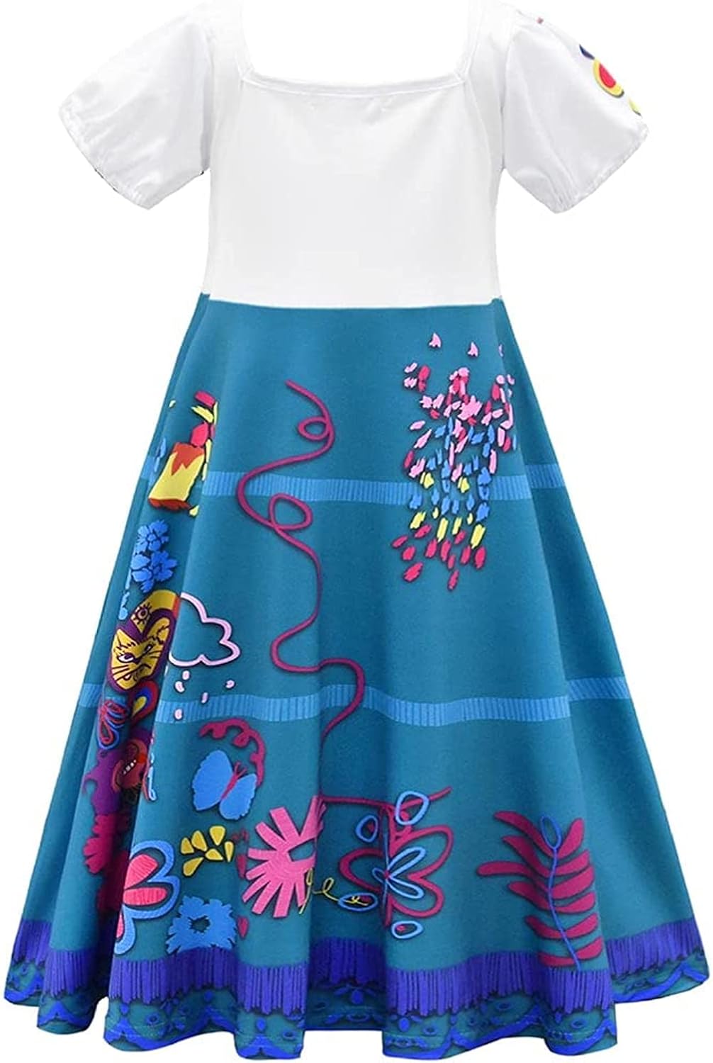 Miniatura 2 de Disfraz de Mirabel para niños disfraz de princesa Mirabel Madrigal disfraz de falda con estampado elegante para niñas