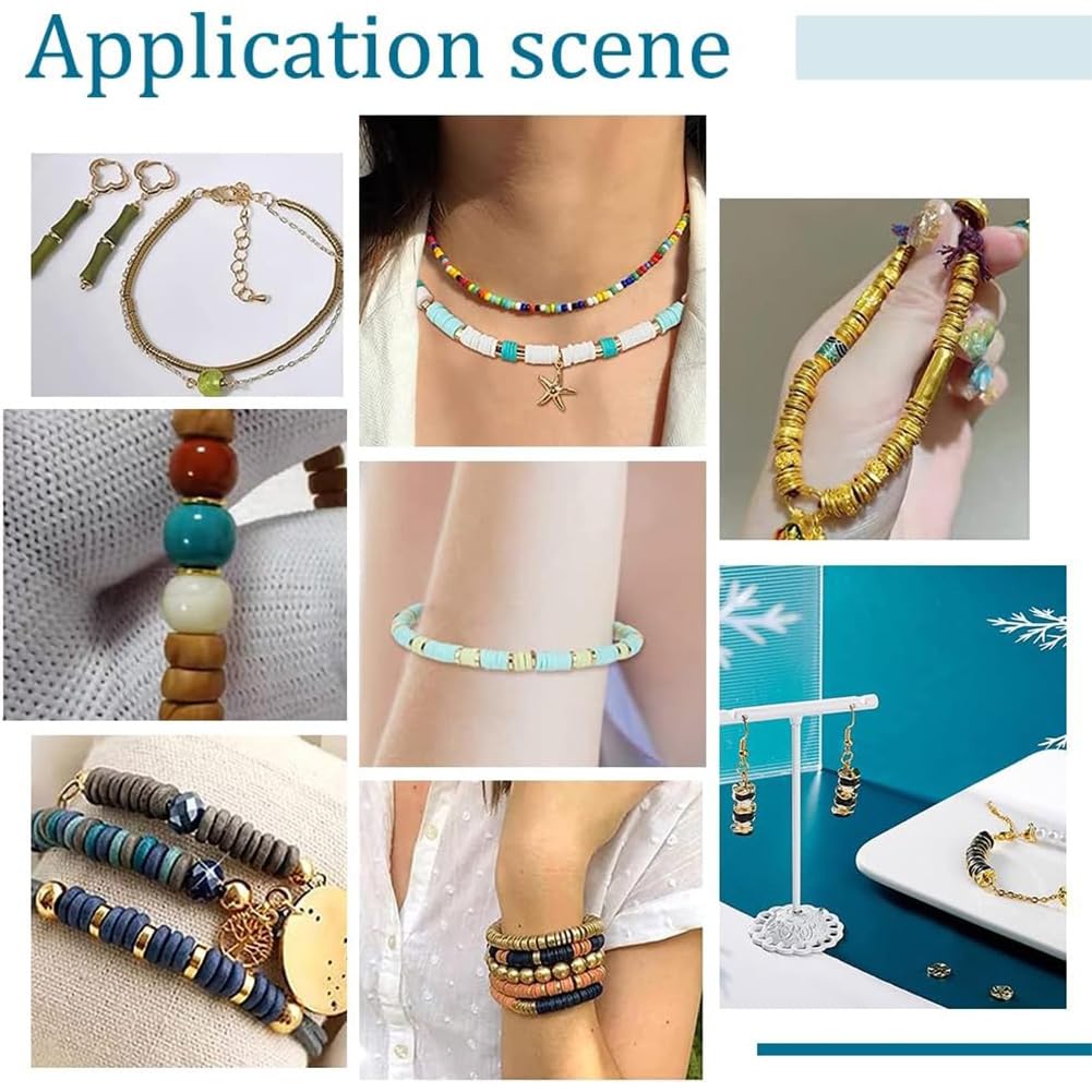 PH PandaHall 50PCS 14k Gold Plated Spacer Beads, 8mm Flat Round Metal Brass  Bead Wavy Disc Beads Jewelry Loose Bead for DIY Bracelet Necklace Earring