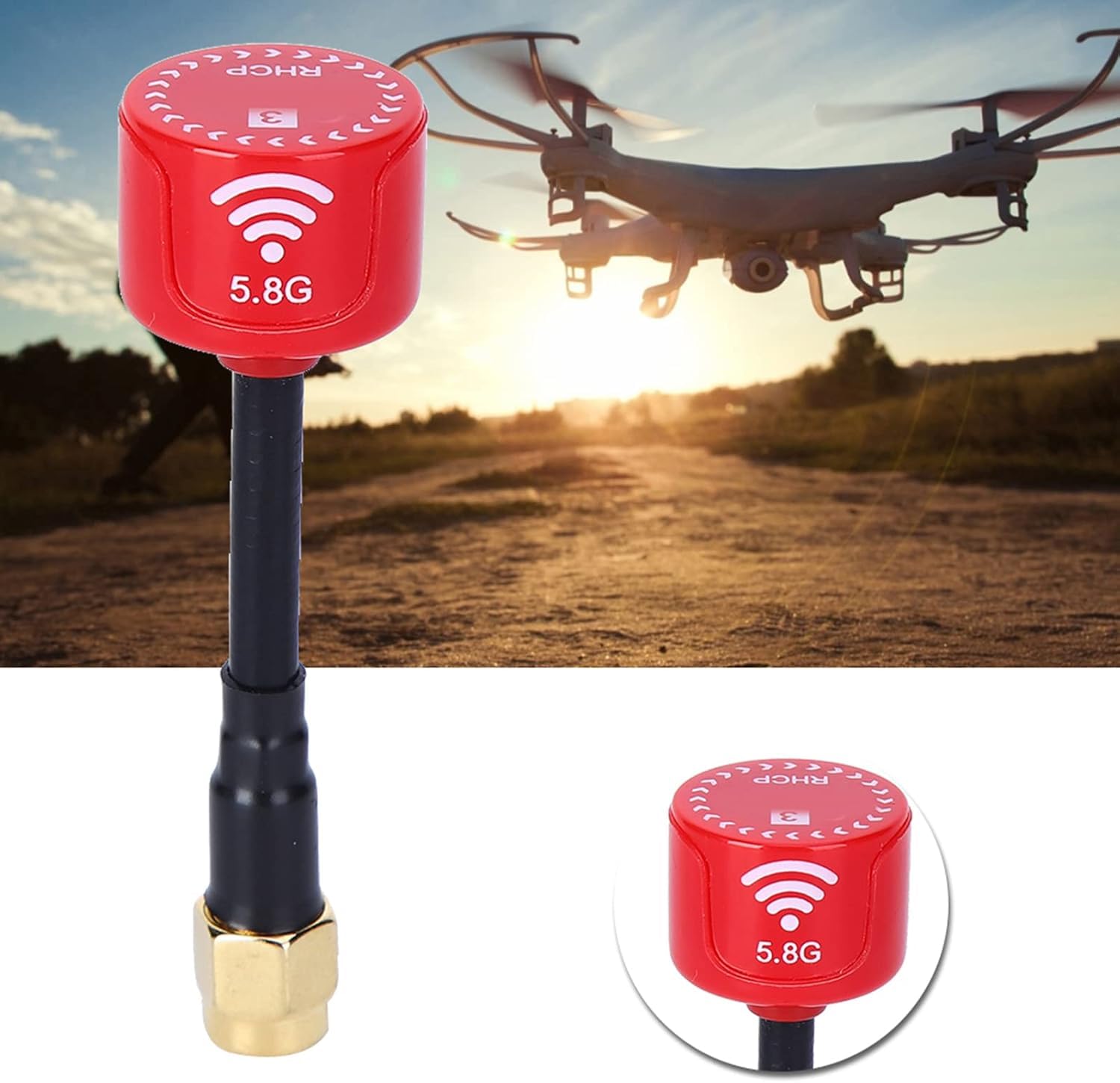 Antennes Courtes Fpv Omni, Antenne 5,8 Ghz, Facile À Installer, Signal Puissant, Bande Passante 100 MHz pour Émetteur-Récepteur De Drone 5,8 G ( Ennuyé Antennes Courtes Fpv Omni, Antenne 5,8 Ghz, Facile À Installer, Signal Puissant, Bande Passante 100 MHz pour Émetteur-Récepteur De Drone 5,8 G ( Ennuyé