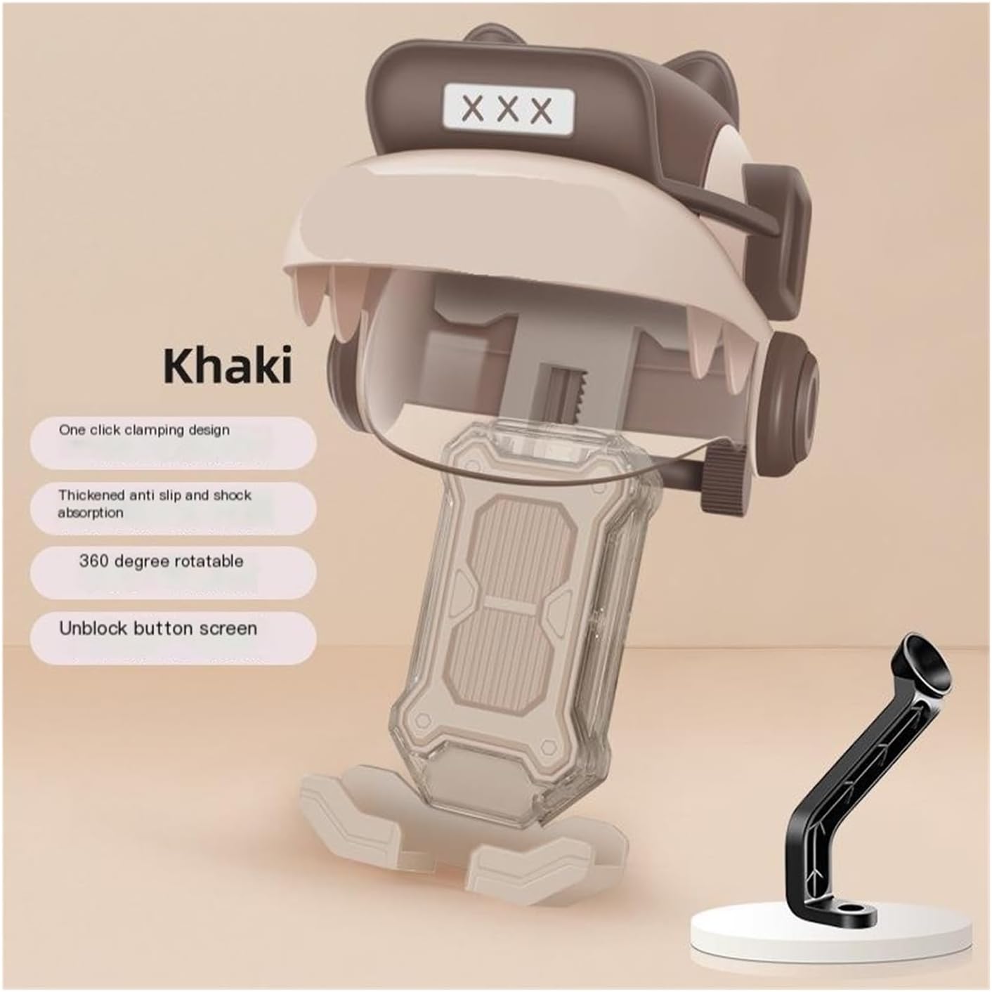 Small Helmet Cycling Navigation Mobile Phone Holder Motorcycle Electric car Bicycle Rainproof Sunshade(Semi Handlebar Style - Orange)