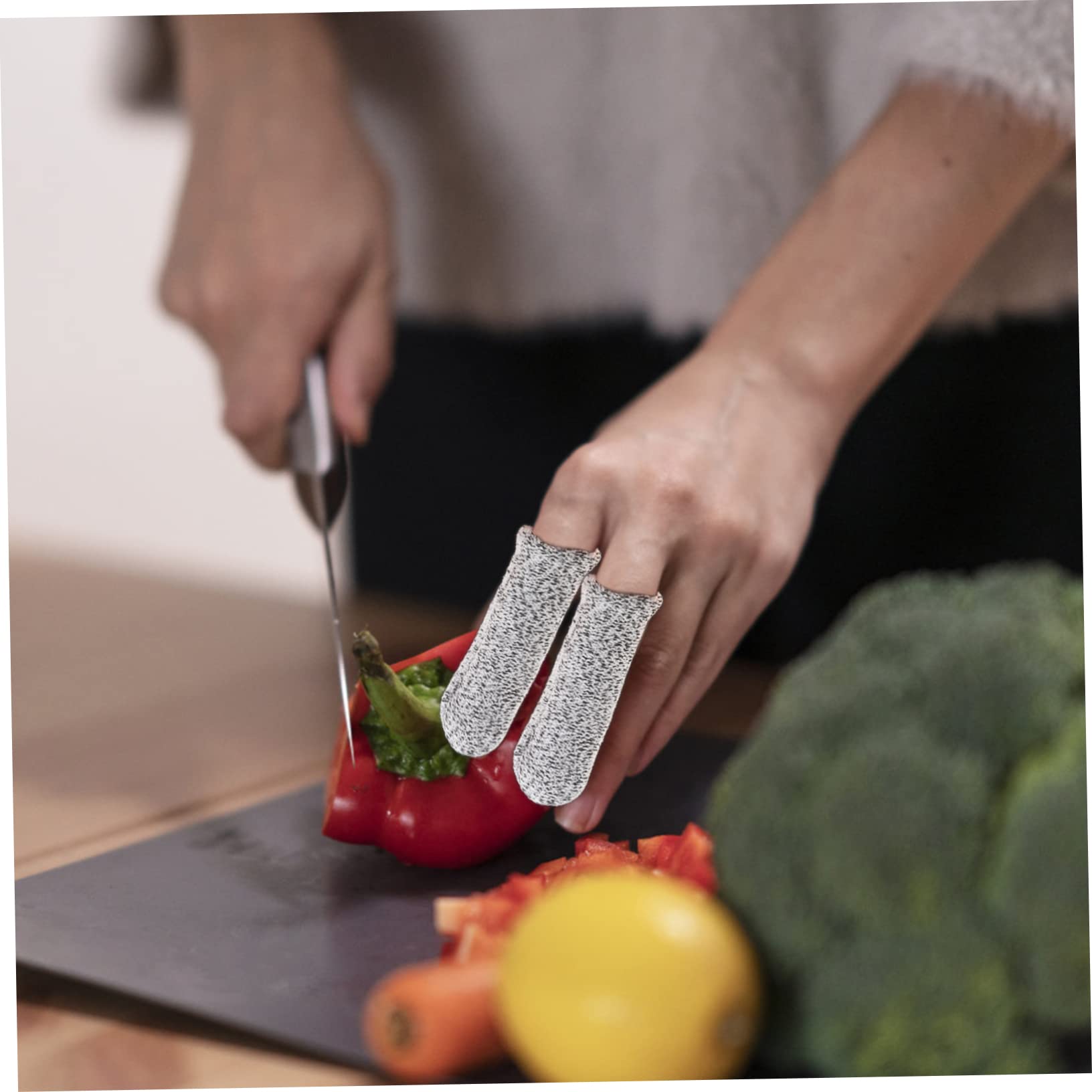 TOVINANNA Medium Size Cut Resistant 10 Pack Protective Sleeves for Crafting Cooking DIY Wood Carving