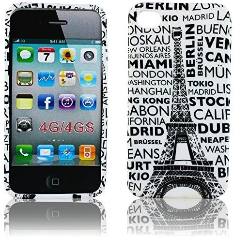 Apple iPhone 4 4S Silicone City Paris Design Phone Case Case Bag Etui Bumper thematys®
