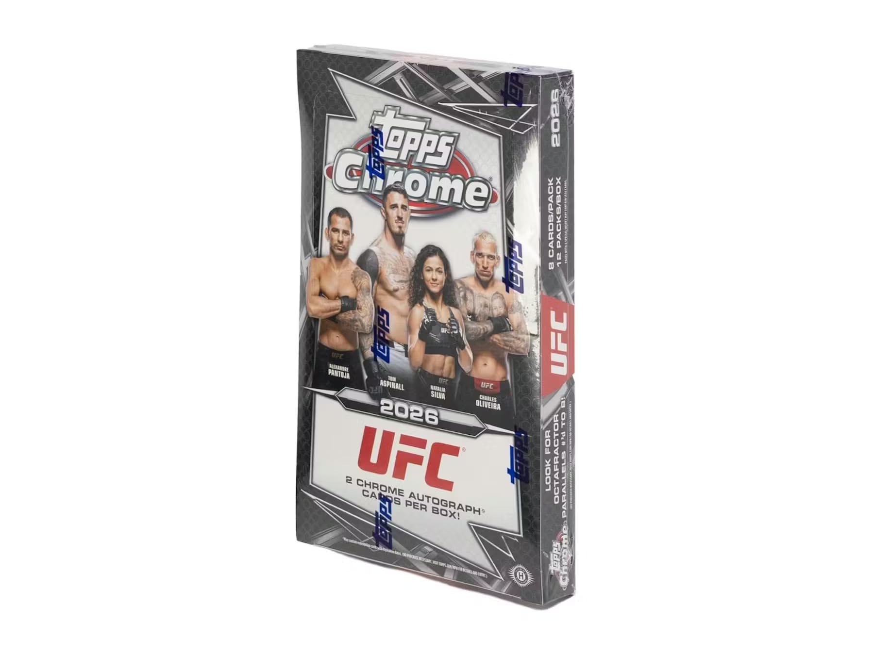 2026 Topps Chrome UFC Hobby-Sammelkartenbox (2 Autogramme pro Sammelkartenbox)