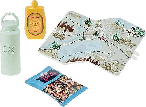 Miniatura 4 de Barbie Muñeca de cuidado personal, muñeca de senderismo morena posable con cachorro y accesorios, incluyendo mochila transportadora de mascotas y