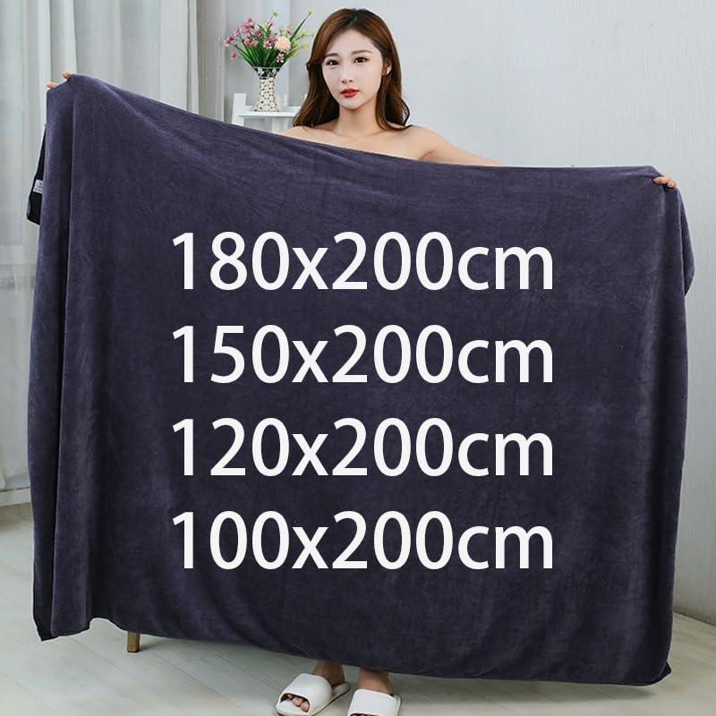 Genérico Toallas Baño Grandes,Bath Towels Toalla de baño súper Absorbente y Secado rápido 180 x 200 cm, Toalla Lujo Grande, Hotel Suave for Usar(Light Purple,180x200cm)