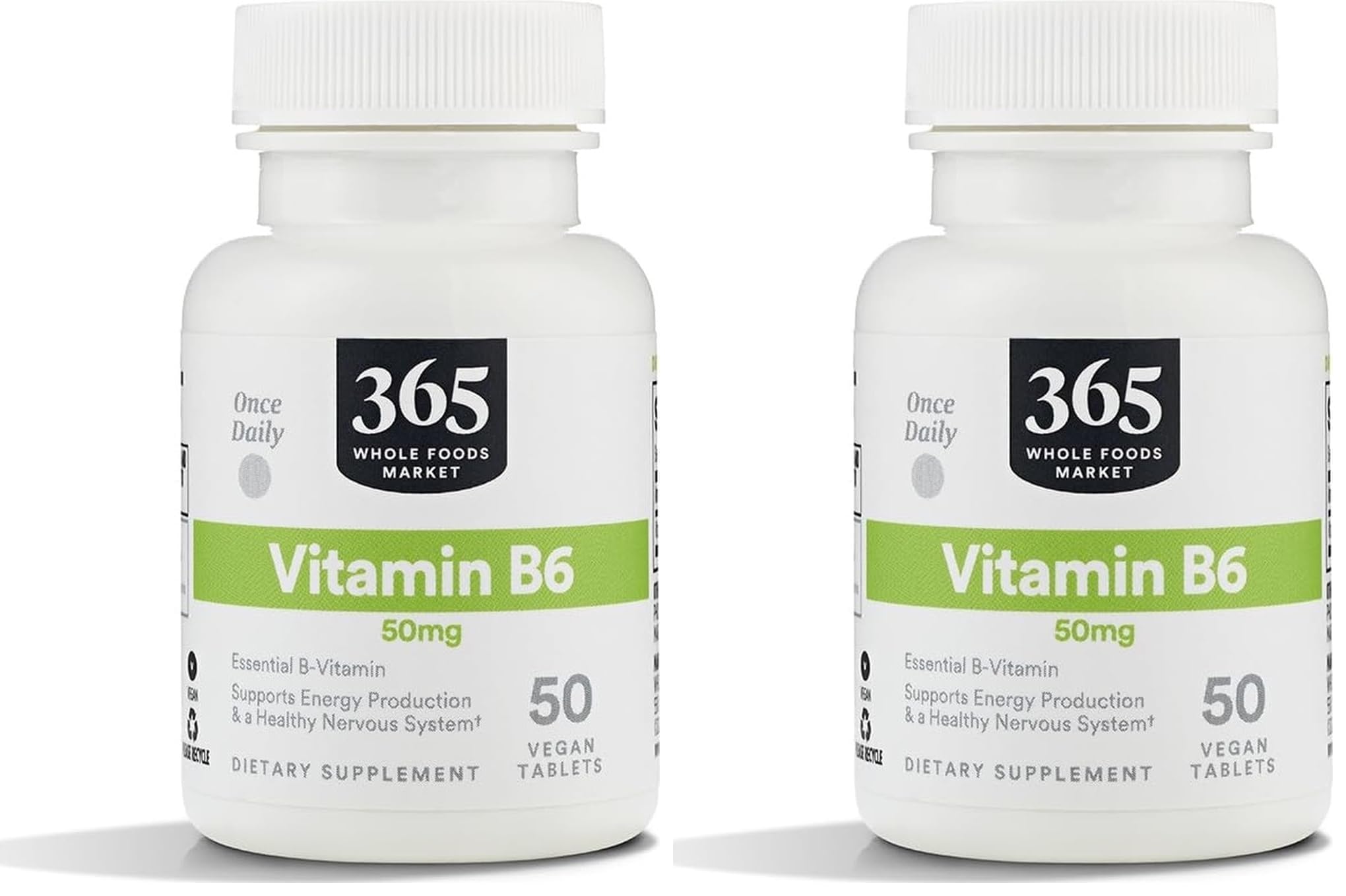 365 by Whole Foods Market Suplemento de Vitamina B6 50 mg, 100 comprimidos