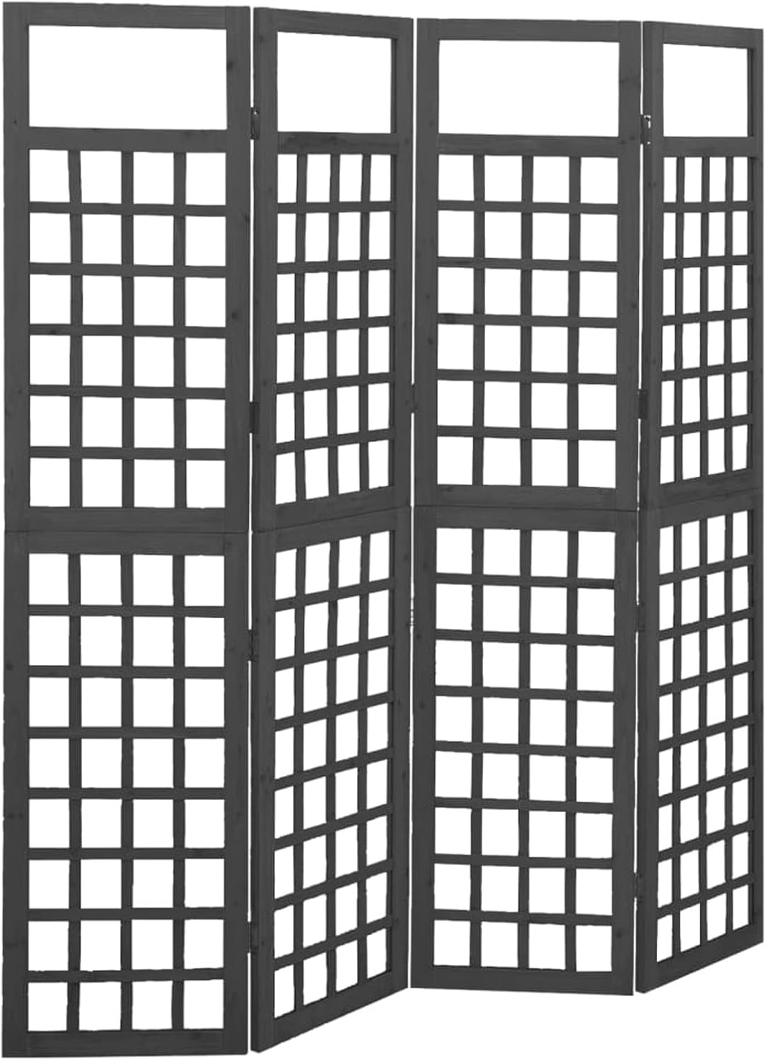Paravento Divisorio A 4 Pannelli Separé Per Interni Ed Esterni Antracite 160x180 Cm Itd88011 Antracite 70476077