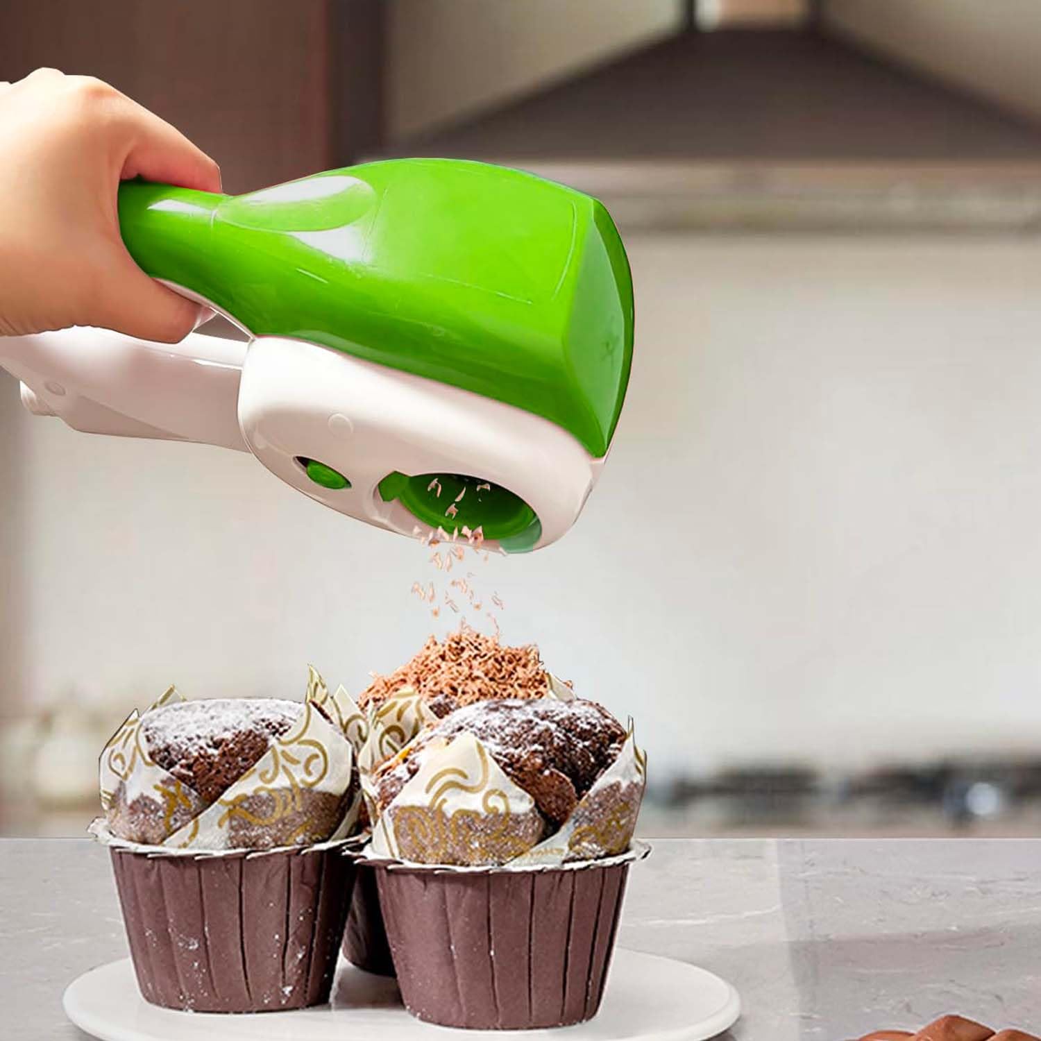 Avilia Grattugia Elettrica Cordless Multifunzione - 3 Rulli in Acciaio Frutta e Pane, Grane Diverse per Formaggi Duri e Morbidi, Corpo in Plastica, 12W, Giallo e Verde