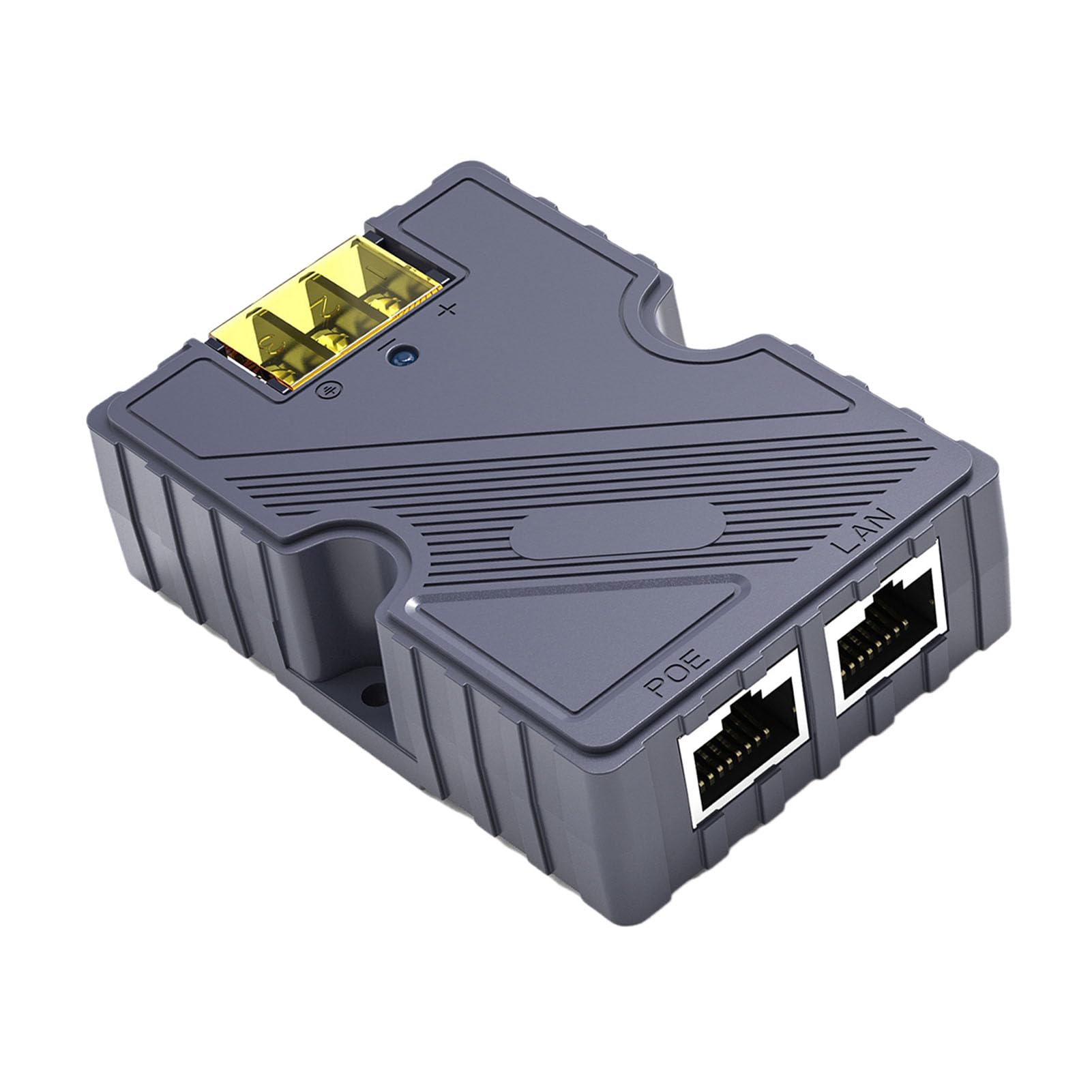 Inyector PoE Gigabit, 150W con ABS ESD DC Convertidor Elevador 12V 48V para Red Satelital del Kit de Internet V2