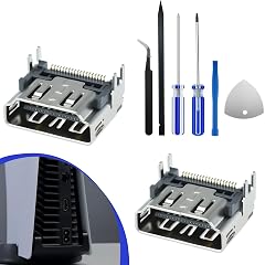 SATUY 2 Pcs PS5 HDMI Port Replacement HDMI Port Socket Connector for Playstation 5 PS5 Socket Jack Interface