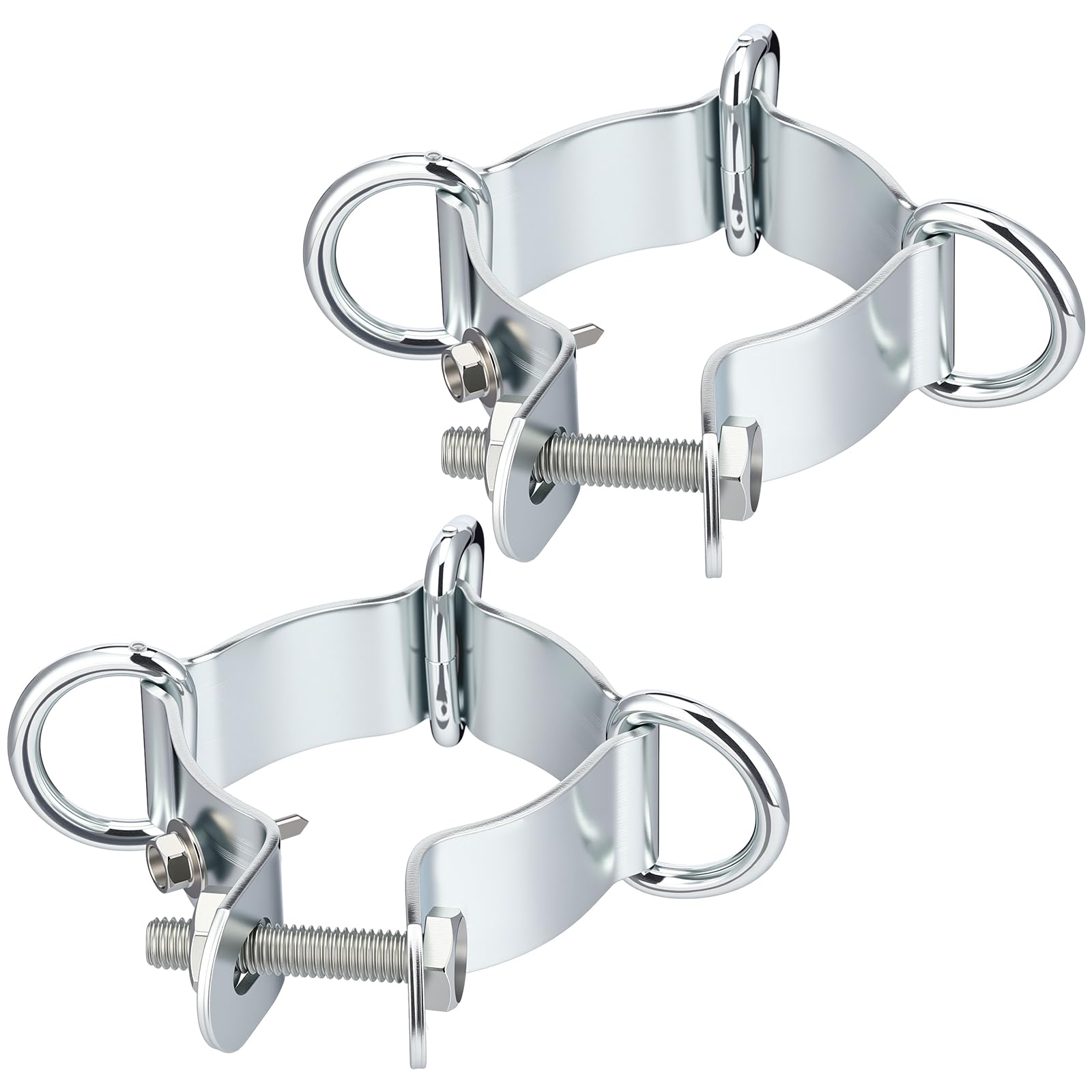 Photo 1 of ElaraBerry 2.3" Metal Shade Sail Pole Clamps - Silver
