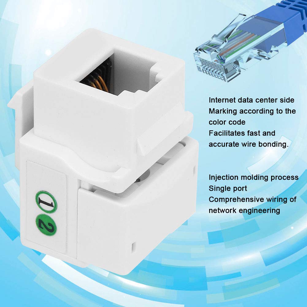 Tomotato Telephone Modular Plug,5 Pcs Telephone Keystone Jack RJ11 CAT3 Telephone Voice Module Network with Dust Cover - Image 2