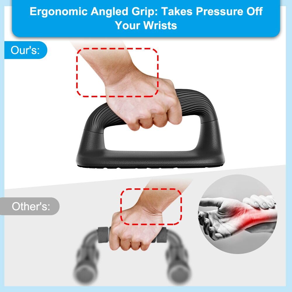 BeneLabel 2pcs Barras para Flexiones Soporte de Flexiones con Base Antideslizante para Fortalecer los Músculos y Entrenar la Parte Superior del Cuerpo, Ergonómico