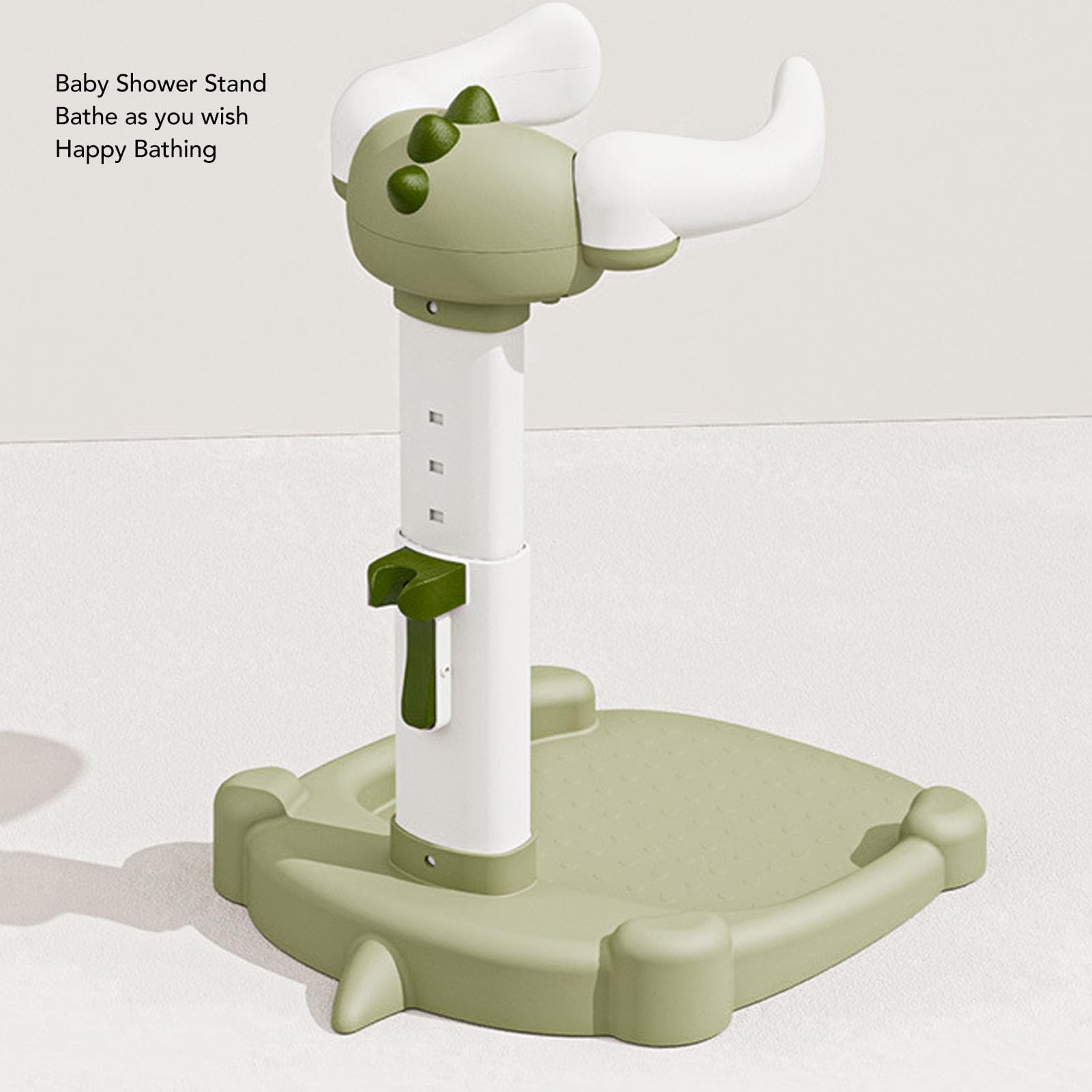 Torre de Baño Baby Hug, Soporte de Ducha de Silicona Antideslizante para Niños Pequeños, Soporte Multifuncional con Diseño Portátil para Uso Diario (GREEN)