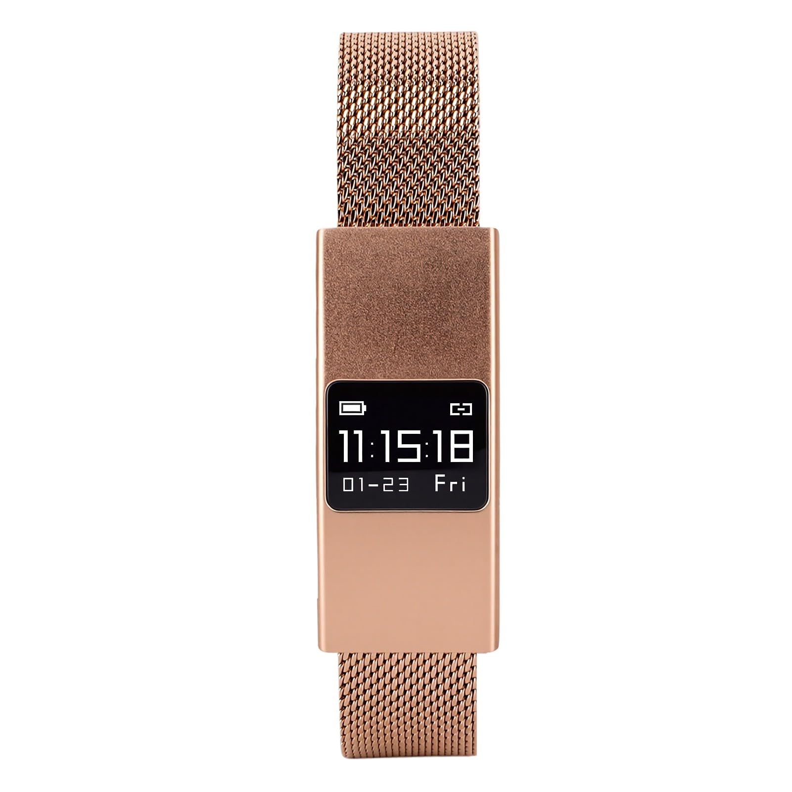 Tosuny Bracciale Intelligente con Cinturino Impermeabile IPX8 e Acciaio | Bluetooth 5.3, Batteria da 33 MAh, Monitor da Fase del Sonno, Controllo Remoto della Fotocamera, 9 modalità Sport