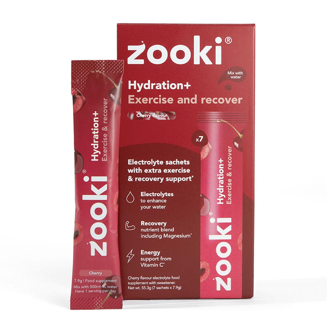 Zooki Electrolytes+ Exercise & Recovery, Cherry, 30 Servings