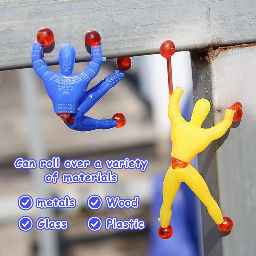 Henyall 20 Pcs Sticky Man Window Crawler Stretchy Men,Multicolored Window Walkers Sticky Set,Wall Crawlers Stretchy Toy,Perfect Party Bag Fillers for Kids Events,Goody Bags or Party Favors - Image 4