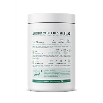 Jade Leaf Matcha Organic Matcha Latte Mix - Bulk Value Size - Lightly Sweet Japanese Matcha Powder with Organic Sugar for Cafe Style Blend, 17.6 Ounce / 500g (Pack of 1)