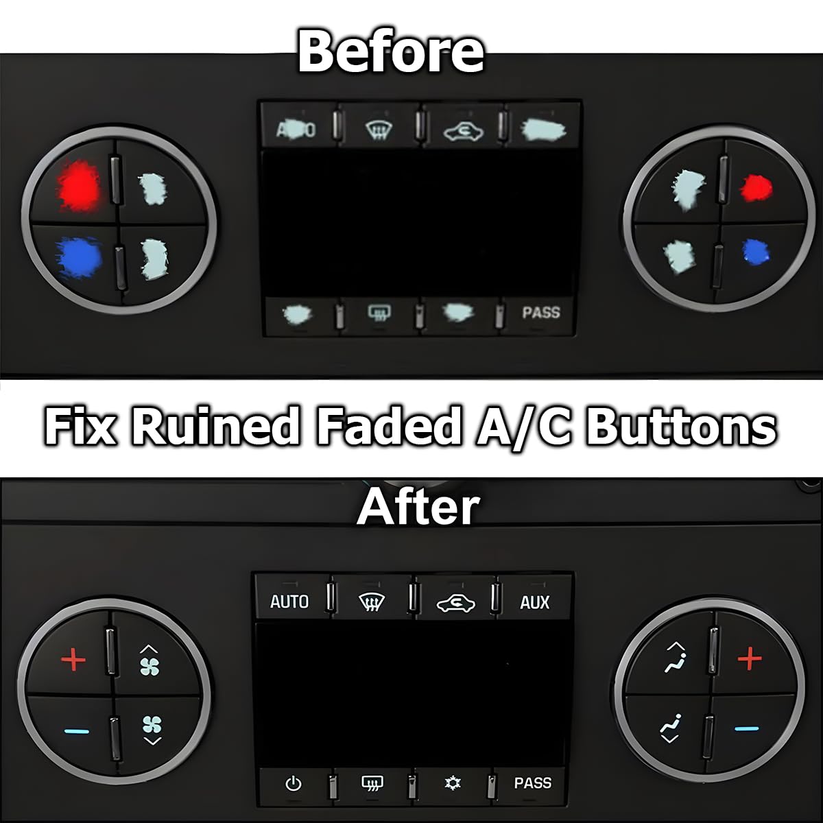 JNNJ 2 Pièces Autocollant Contrôle Climatisation