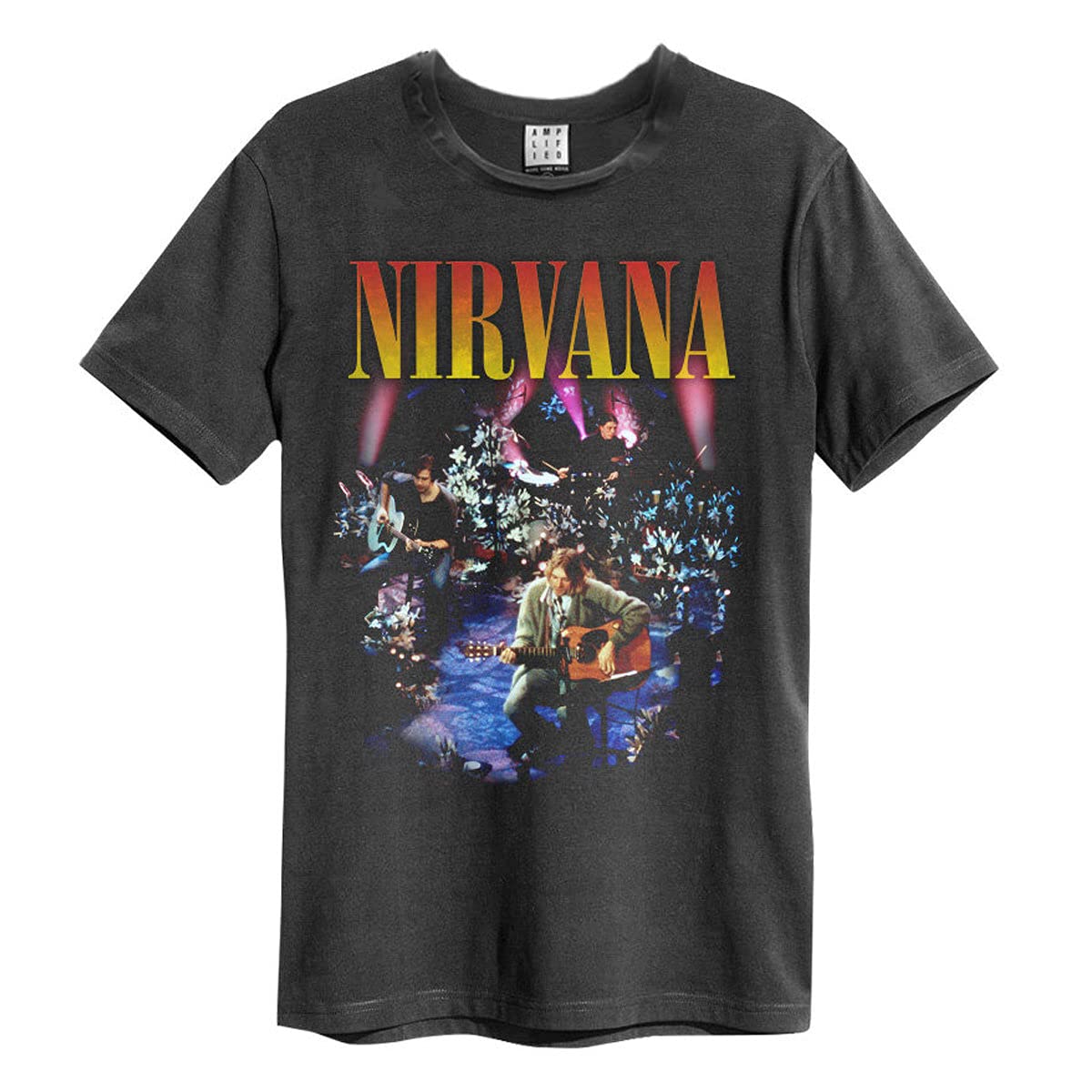 Nirvana Amplified Collection - Unplugged in New York Homme T-Shirt Manches Courtes Anthracite