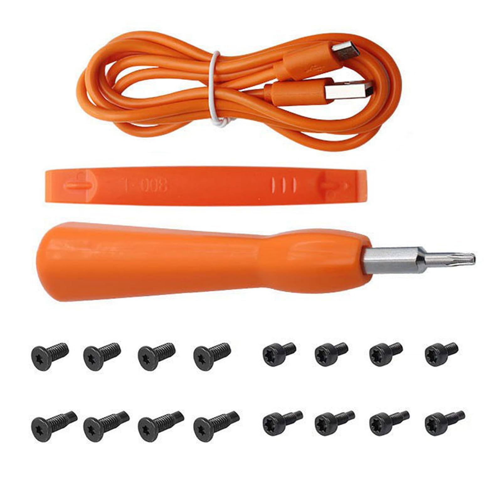 Ring Doorbell Screwdriver Replacement Kit – 16 Pcs Screws (4 Types) and Micro-USB Charger Charging Cable Cord, Compatible with Doorbell 1-3, 2nd Gen, 2/3 / 3 Plus