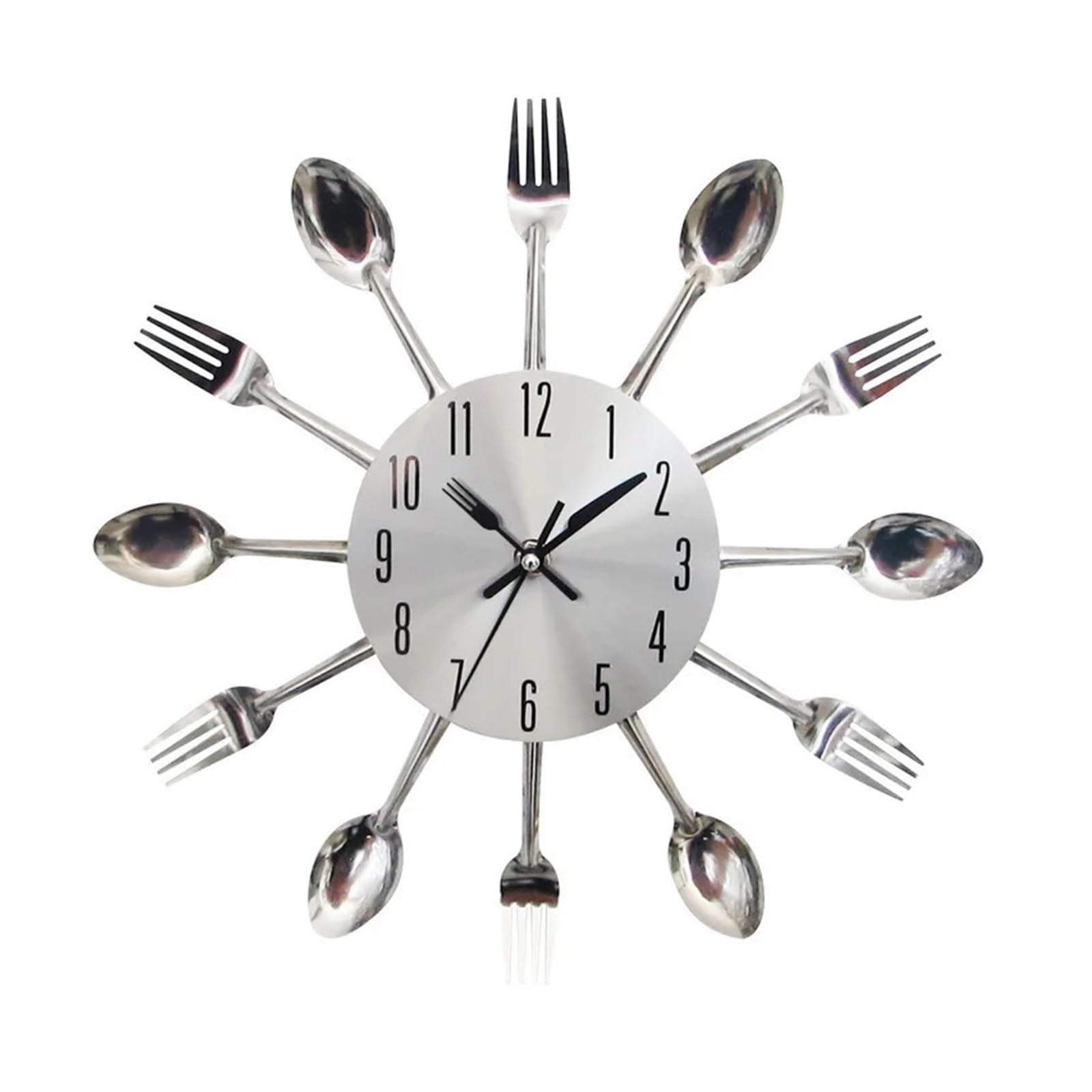 Reloj Colgante De Pared Redondo Aspecto Antiguo Hierro Forjado, Caras Doble Cara, Estación Retro, Lámpara Preciso Y Silencioso(Silver Round Clock)