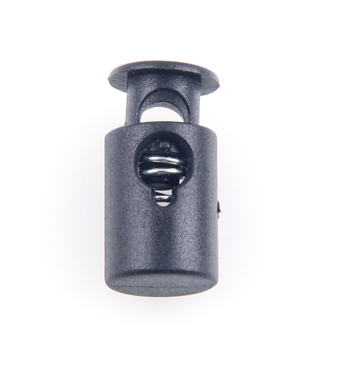 FeeJoo Black Single Barrel Mini Cord Lock Stopper Plastic 25 Pack