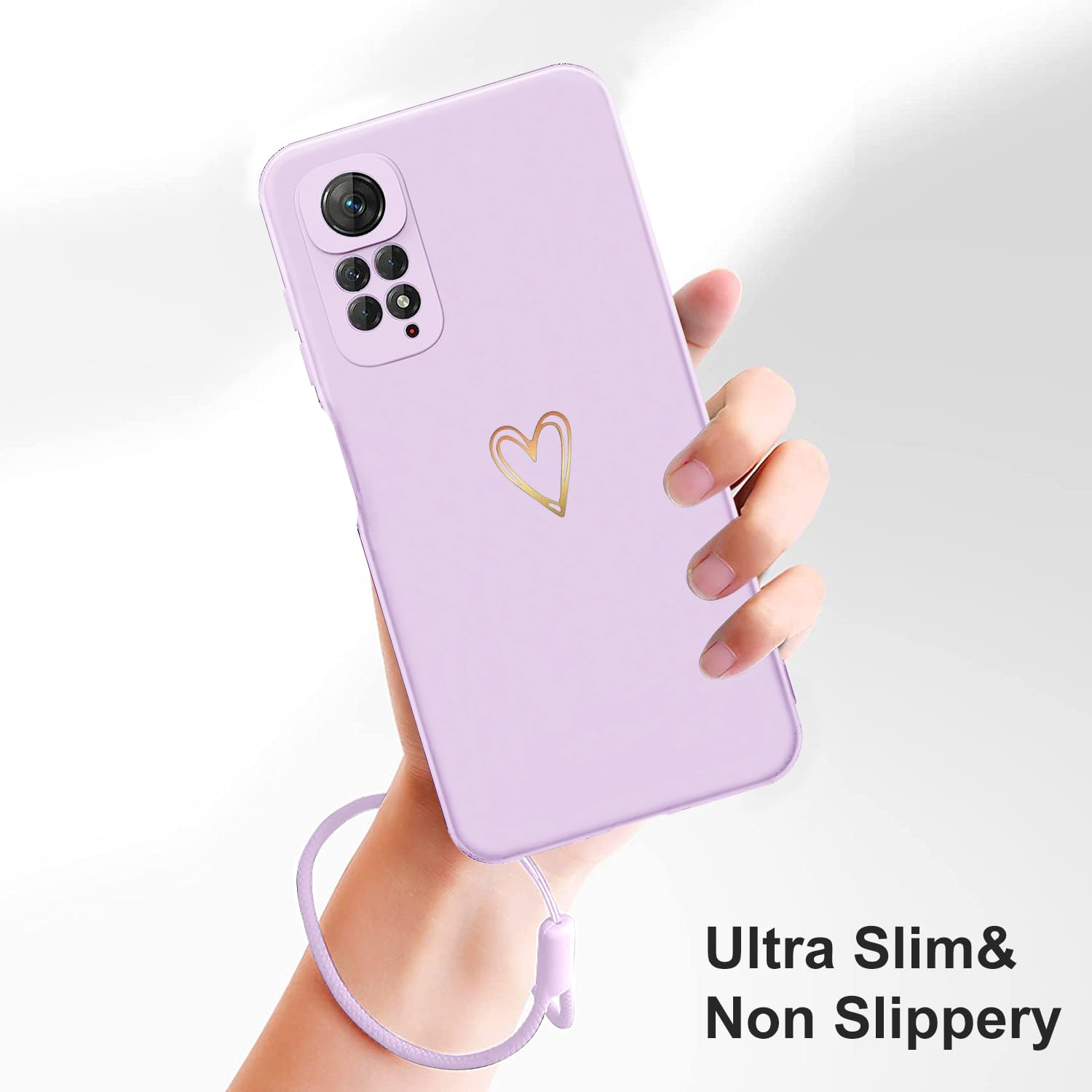 ISOI Cover con Cordino per Xiaomi Redmi Note 12 4G, Custodia Trasparente con Collana Tracolla Laccio Collo Ultra Sottile Morbido TPU Silicone Antiurto AntiGraffio Antiscivolo Case, Nero