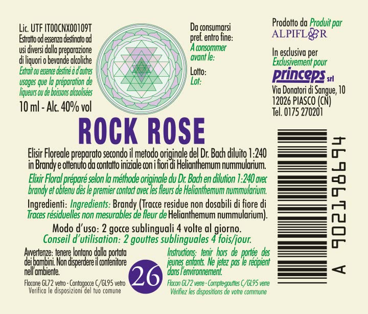 Rock Rose Nr. 26 Princeps Original Bachblüten Felsenrosen Tropfen