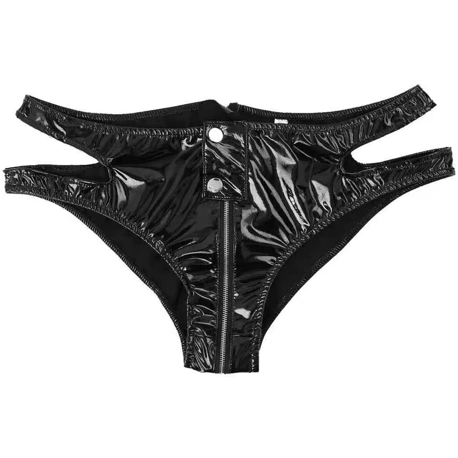AIEOE Lingerie Sexy pour Femme Verni Mini Robe Moulante en PVC sous-Vêtements Clubwear Taille S-4XL
