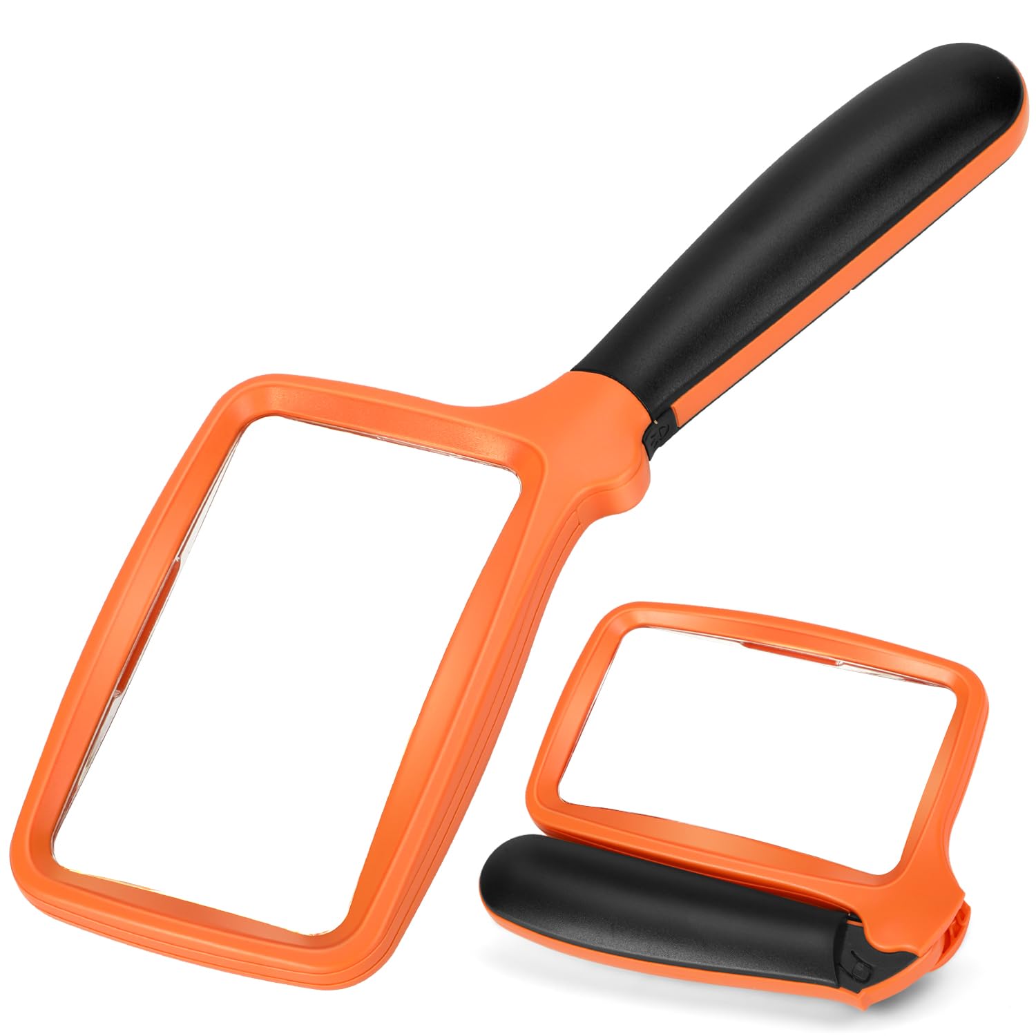 Magnifying Glass with Light, Folding Handheld Magnifying Glass for Reading, 3.0X LED Rectangle Lighted Magnifier with Brightness Dimmable, Books Magnifier for Seniors, Low Vision Gifts for Elderly